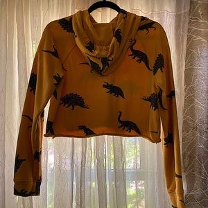 Dinosaur crop top sweatshirt
